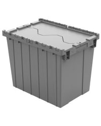 Image 1 of Attached Lid Container with Traction Bottom, 21 x 15 x 17", Grey DC211517GREY