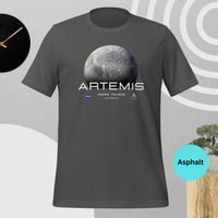 Image 2 of NASA Artemis Mission T-Shirt | Moon Graphic with Bold Mission Logos