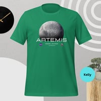 Image 4 of NASA Artemis Mission T-Shirt | Moon Graphic with Bold Mission Logos