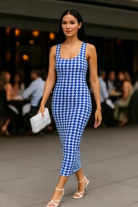 Image 1 of Houndstooth Midi Dress | More Colors Available🎨