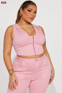 Image 1 of Pink Denim Rodeo 2-Piece Set (New w/ Tags, was $65)