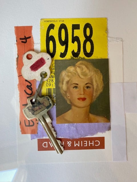 Image of Framed found object collages 8"x10"