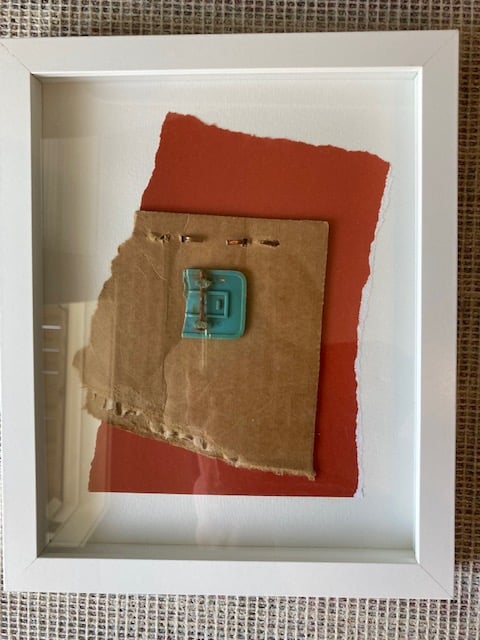 Image of Framed found object collages 8"x10"