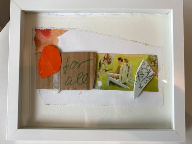 Image of Framed found object collages 8"x10"