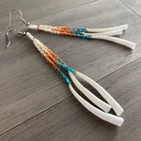 Image 1 of Clay and Tide - Dentalium Shell earrings