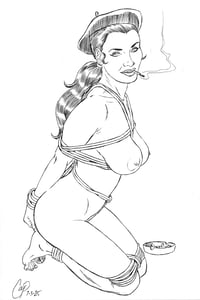 KNEELING SHIBARI NUDENIK Original sketch