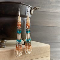 Image 2 of Clay and Tide 2 - seed beaded earrings