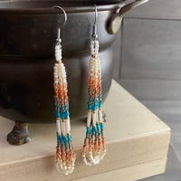Image 3 of Clay and Tide 2 - seed beaded earrings