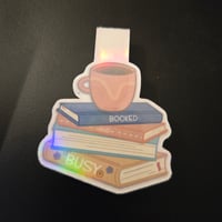 Image 1 of Booked & Busy Magnetic Folding Bookmark
