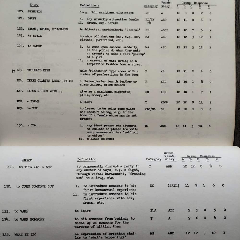 Black Vernacular Vocabulary: A Study of Intra/intercultural Concerns and Usage, by Edith A. Folb