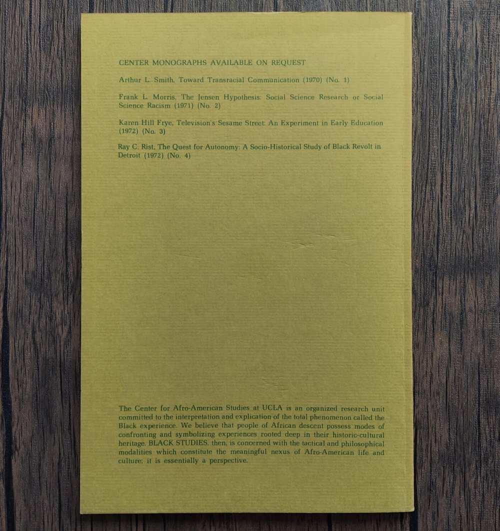 Black Vernacular Vocabulary: A Study of Intra/intercultural Concerns and Usage, by Edith A. Folb