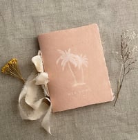 Image 2 of double palm tree handmade covered wedding vow book