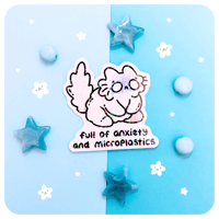 Anxiety + Microplastics Sticker 