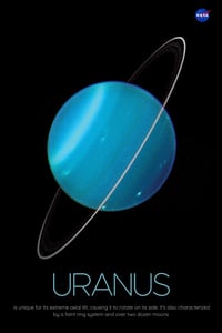 Image 1 of Uranus 2 Vertical Poster, NASA/Space Exploration Series