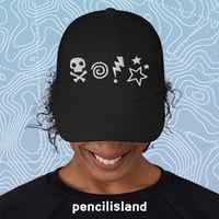 Image 5 of Sweary Grawlix Cartoon Cussin' Dad Hat in Black, Red, Camo, and Pink