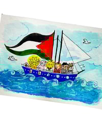 Image 3 of A6 - Freedom flotilla - illustration originale
