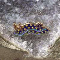 Tiny Enamel Pin - California Chromodorid Nudibranch