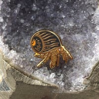 Tiny Enamel Pin - Blue-banded Hermit Crab