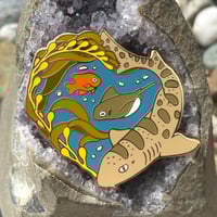 Leopard Shark & Kelp Enamel Pin
