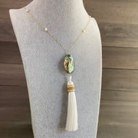 Image 2 of She called the water - abalone and pearl necklace