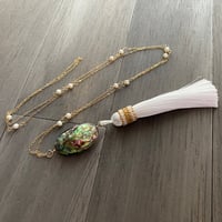 Image 3 of She called the water - abalone and pearl necklace