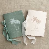 Image 8 of double palm tree handmade covered wedding vow book