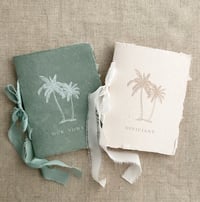 Image 9 of double palm tree handmade covered wedding vow book