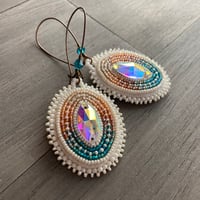 Image 3 of Clay and Tide applique beaded earrings