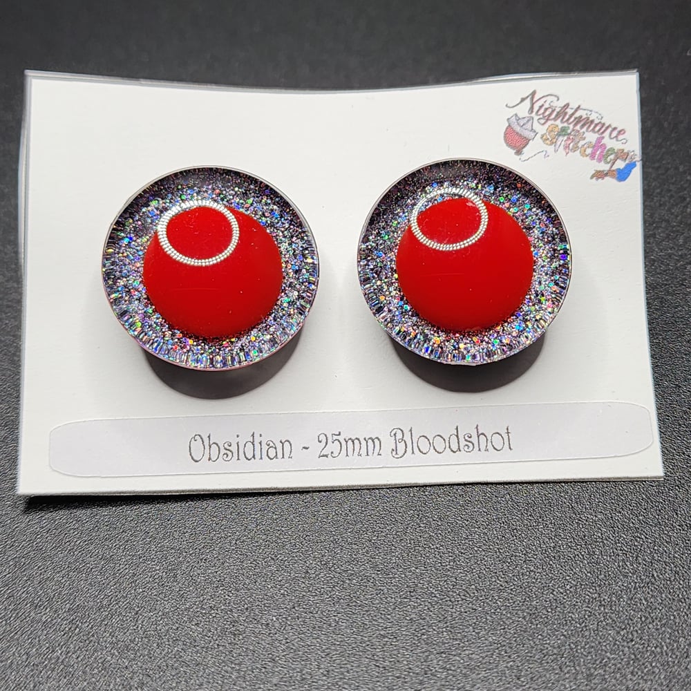 Obsidian - 25mm Bloodshot Center Pupil