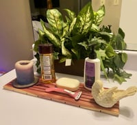 Rosewood  Valet Tray | Handmade Shower Tray | Bathroom Tray | Soap Bottle Tray | Kitchen Accessories