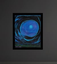 Image 2 of 'Powder Blue' - Abstract Expressionist Acrylic on Canvas Panel, 8x10 Framed