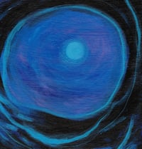 Image 3 of 'Powder Blue' - Abstract Expressionist Acrylic on Canvas Panel, 8x10 Framed
