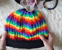 Image 1 of Rainbow Knit Hat