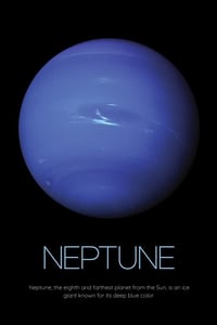Image 1 of Neptune Vertical Poster, NASA/Space Exploration Series