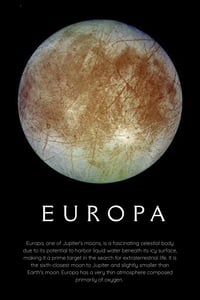 Image 1 of Europa Moon Vertical Poster, NASA/Space Exploration Series