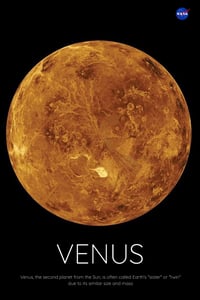 Image 1 of Venus Vertical Poster, NASA/Space Exploration Series