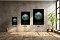 Image 3 of Titan Moon Vertical Poster, NASA/Space Exploration Series