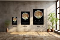 Image 3 of Europa Moon Vertical Poster, NASA/Space Exploration Series