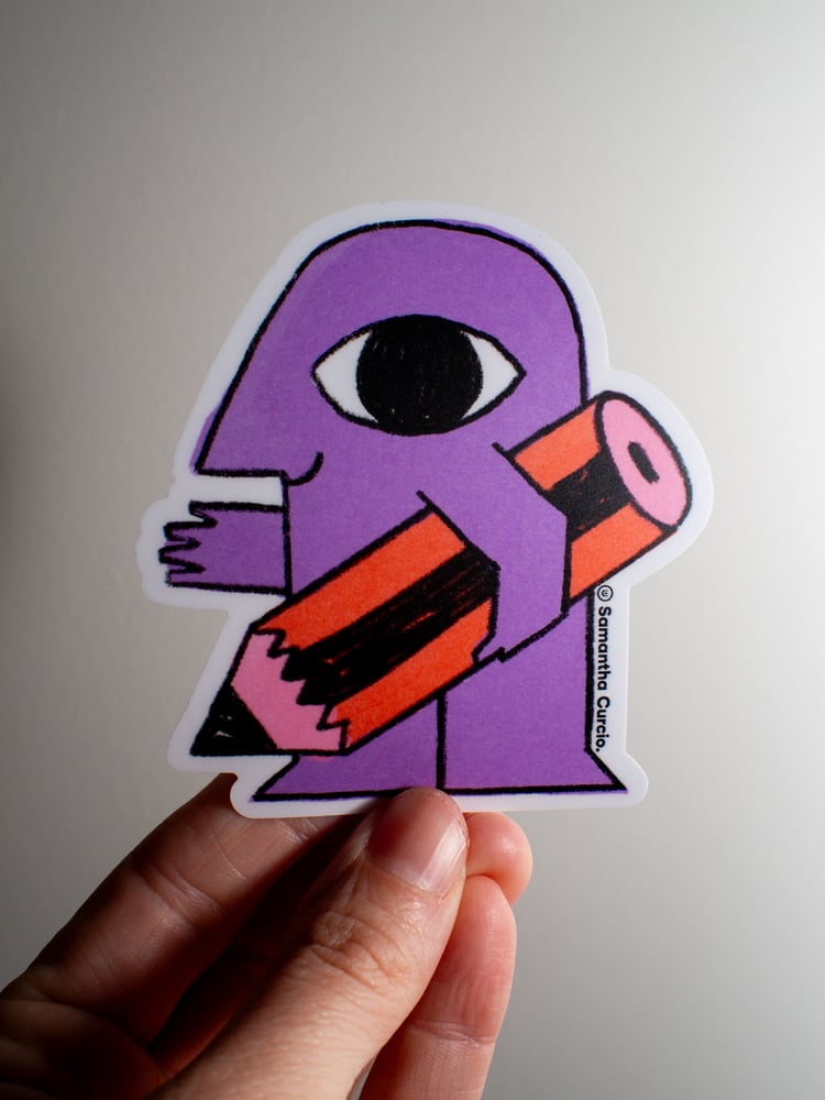 Image of Pencil in Hand - vinyl sticker