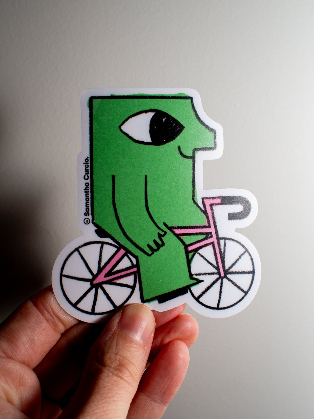 Image of Cyclist on Cruise - vinyl sticker