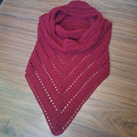 Image 1 of Burgundy Hooded Scarf