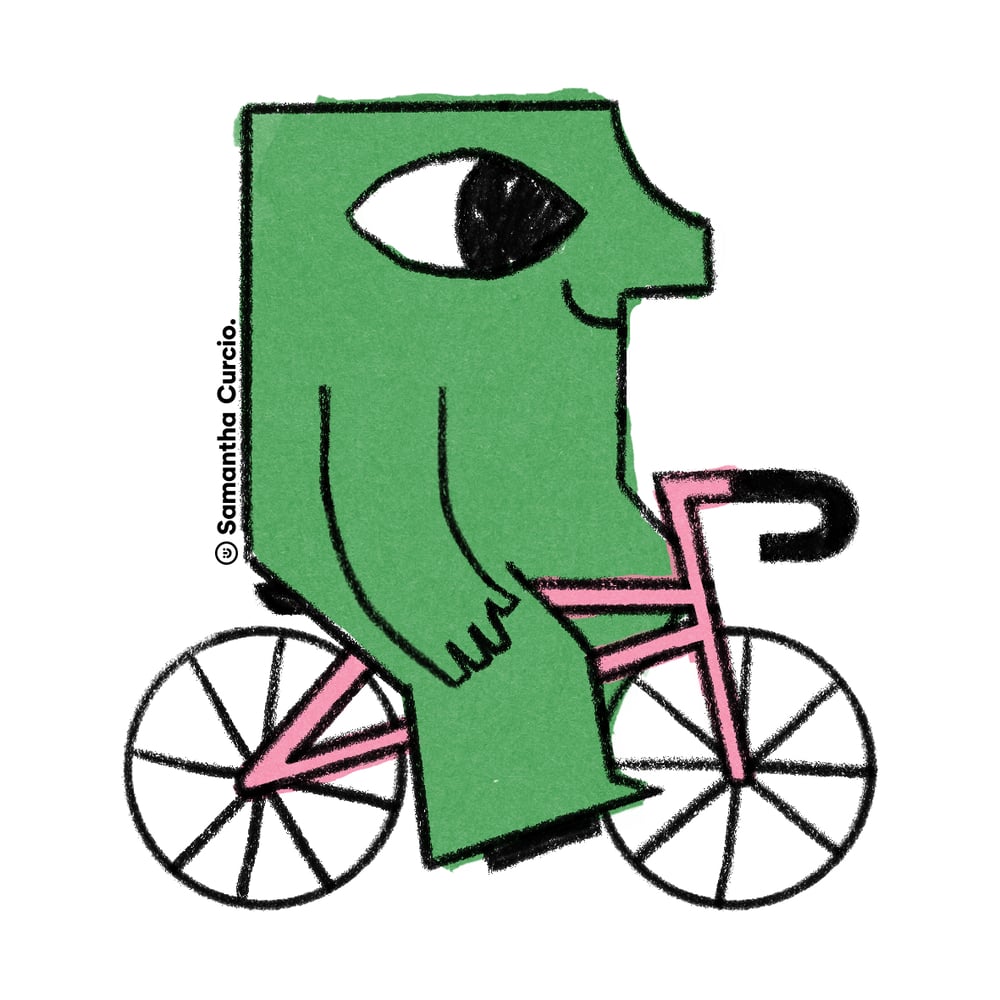 Image of Cyclist on Cruise - vinyl sticker