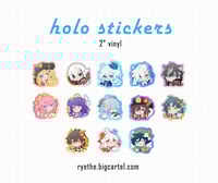 Image 1 of [genshin] holographic stickers
