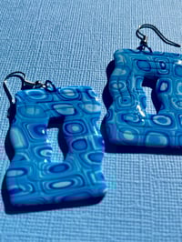 Image 2 of 70s Blue Ripple Waves