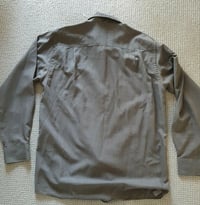 Image 4 of GEOFFREY BEENE Men's Long Sleeve Taupe Brown Fitted Work Casual Shirt - SZ L / 41