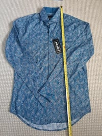 Image 2 of  Mendes Men's Long Sleeve Shirt XS Blue Floral