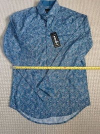 Image 3 of  Mendes Men's Long Sleeve Shirt XS Blue Floral