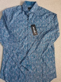 Image 4 of  Mendes Men's Long Sleeve Shirt XS Blue Floral