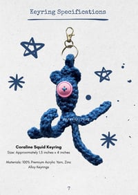 Image 2 of Coraline Squid Keyring Pattern - DIGITAL PDF INSTRUCTIONS 