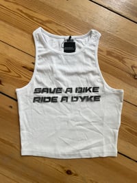 Save a Bike, Ride a Dyke top (BLACK)